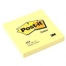 3M Post-it 654 Canary Yellow 3"x3"